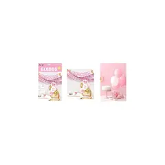 GENERICO - Set De Globos Con Base Baby Shower Rosado 15pcs