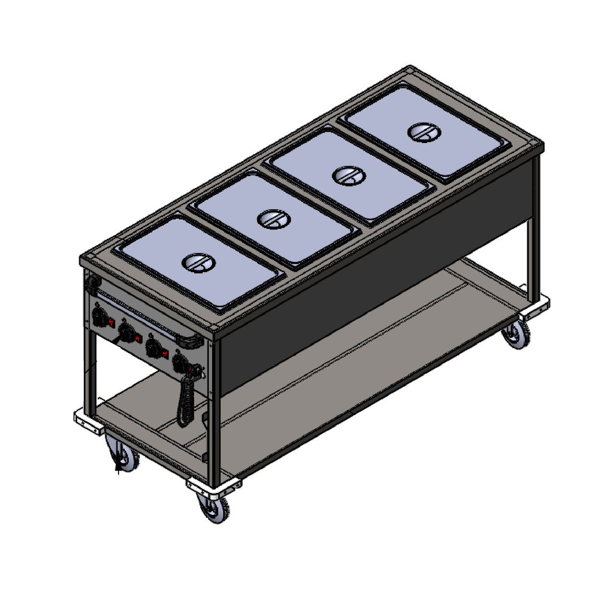 IMAHE - BAÑO MARIA MOBIL 4 GN 1/1 MULTITERMOSTATO KUSINA