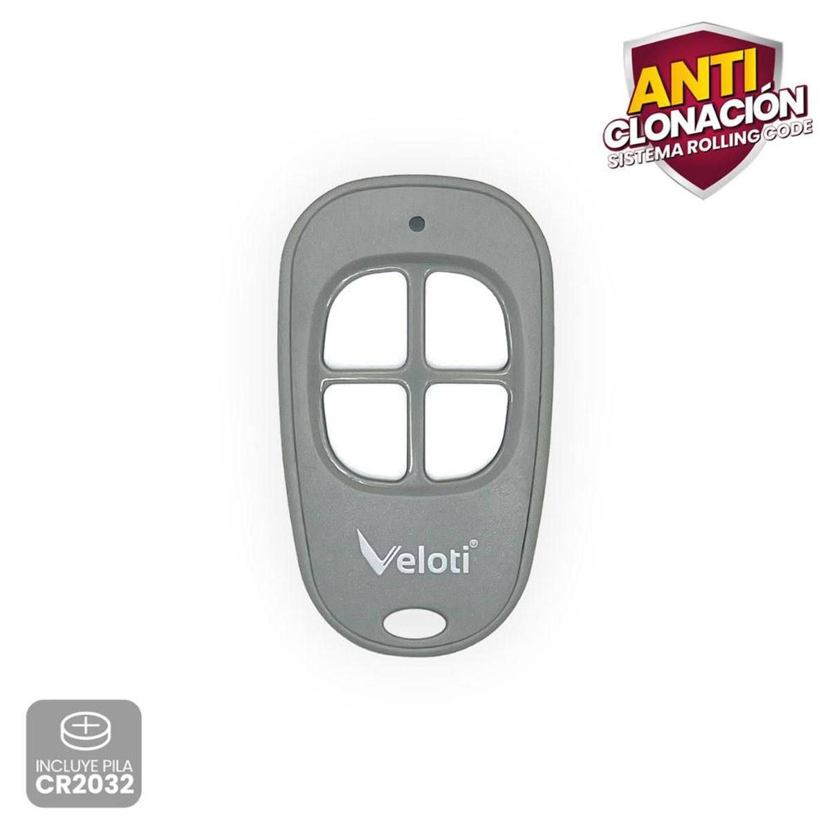 VELOTI - CONTROL REMOTO 4 CANALES REPUESTO PARA PORTON AUTOMATICO