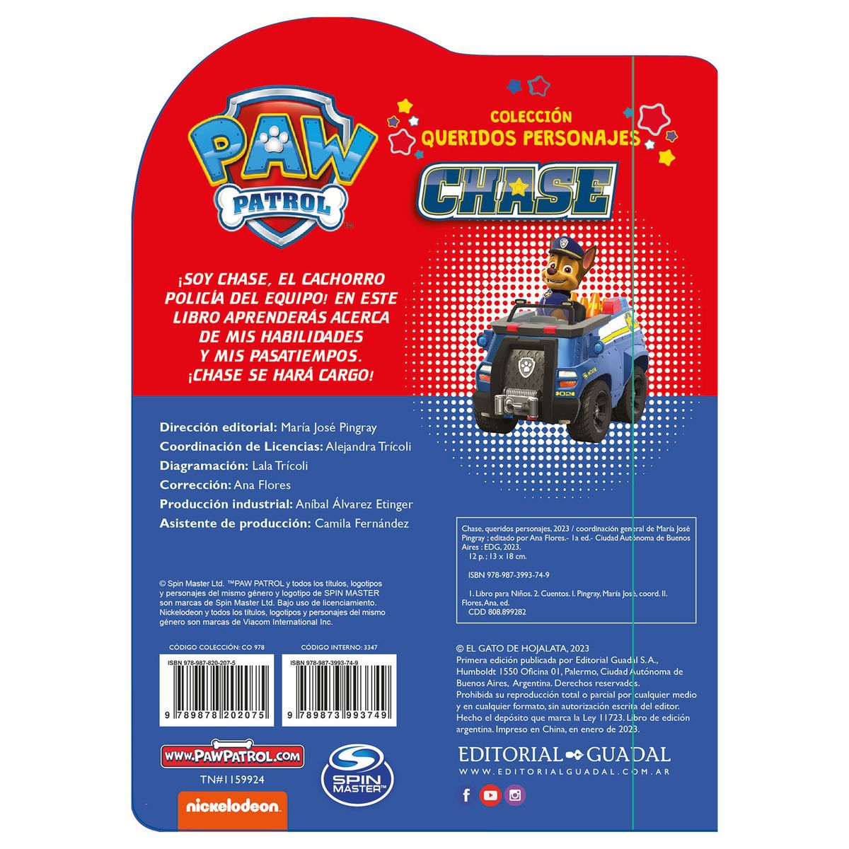 EDITORIAL GUADAL - Libro Chase-Qp Paw Patrol