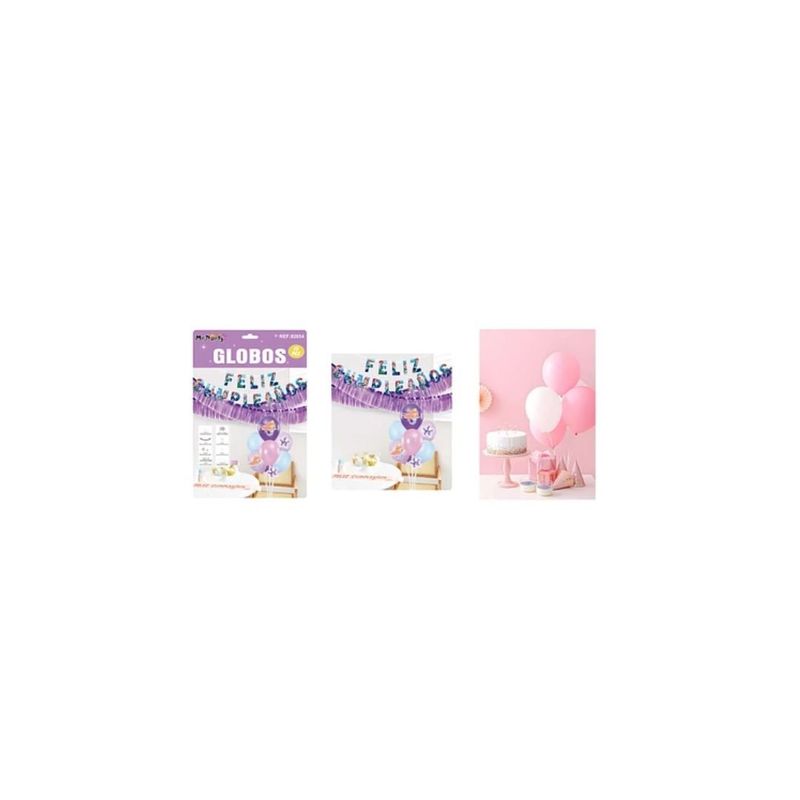 GENERICO - Set De Globos Con Base Sirena 15pcs