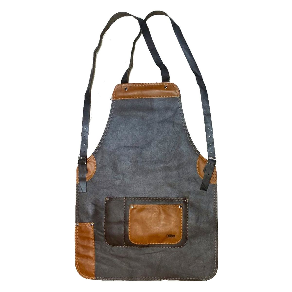 MOO HOGAR - Pechera Cuero Natural una Pieza 72 X 52 cm Correas Cruzadas