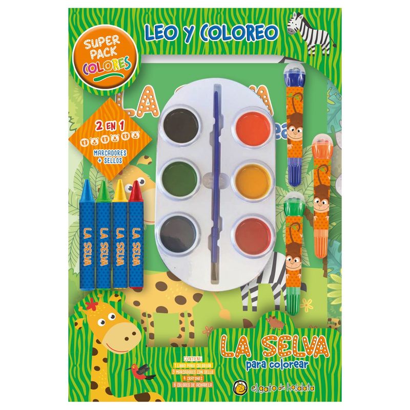 EDITORIAL GUADAL - Libro Leo Y Coloreo Superpack - La Selva