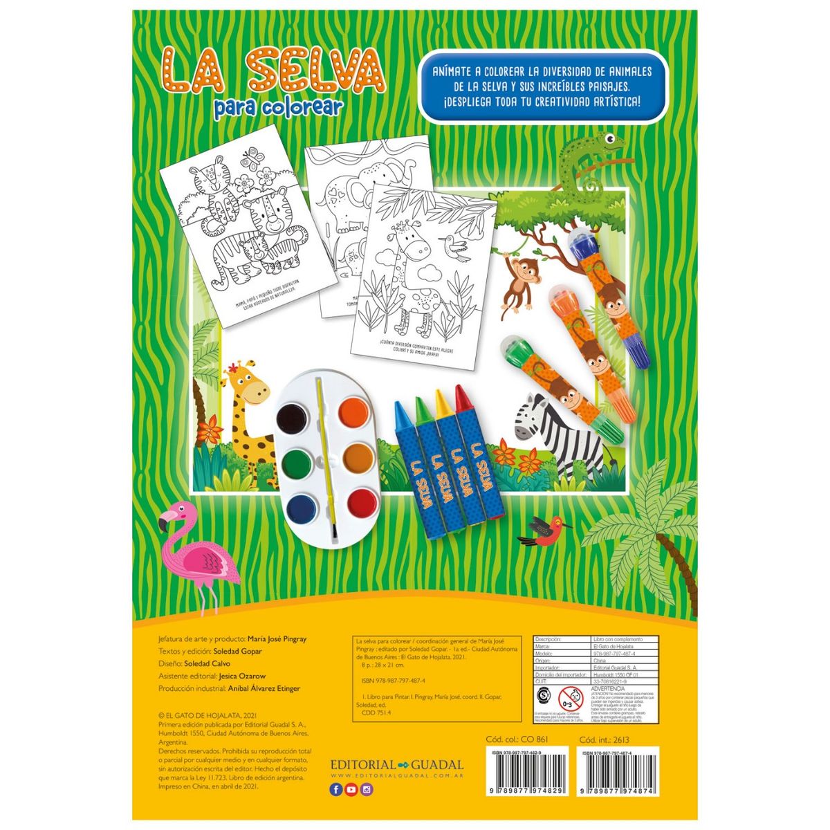 EDITORIAL GUADAL - Libro Leo Y Coloreo Superpack - La Selva
