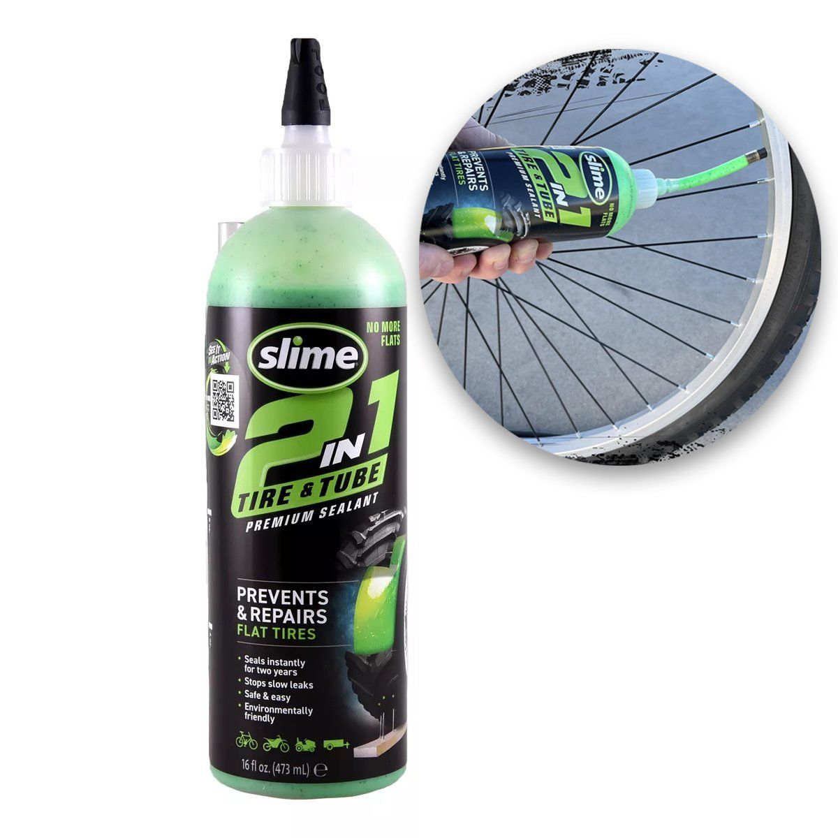 GENERICO - Liquido Slime 2 En 1 Mixto Para Camara Y Tubeless 16oz 473ml