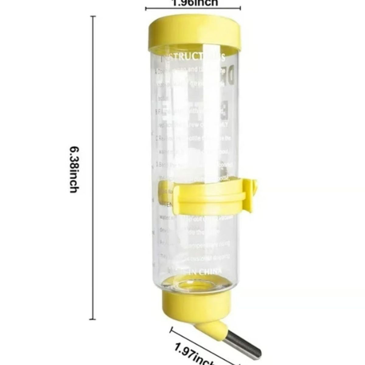 GENERICO - Botella De Agua Para Hámster Dispensador Amarillo