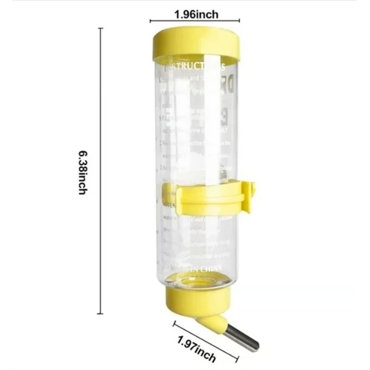 GENERICO - Botella De Agua Para Hámster Dispensador Amarillo