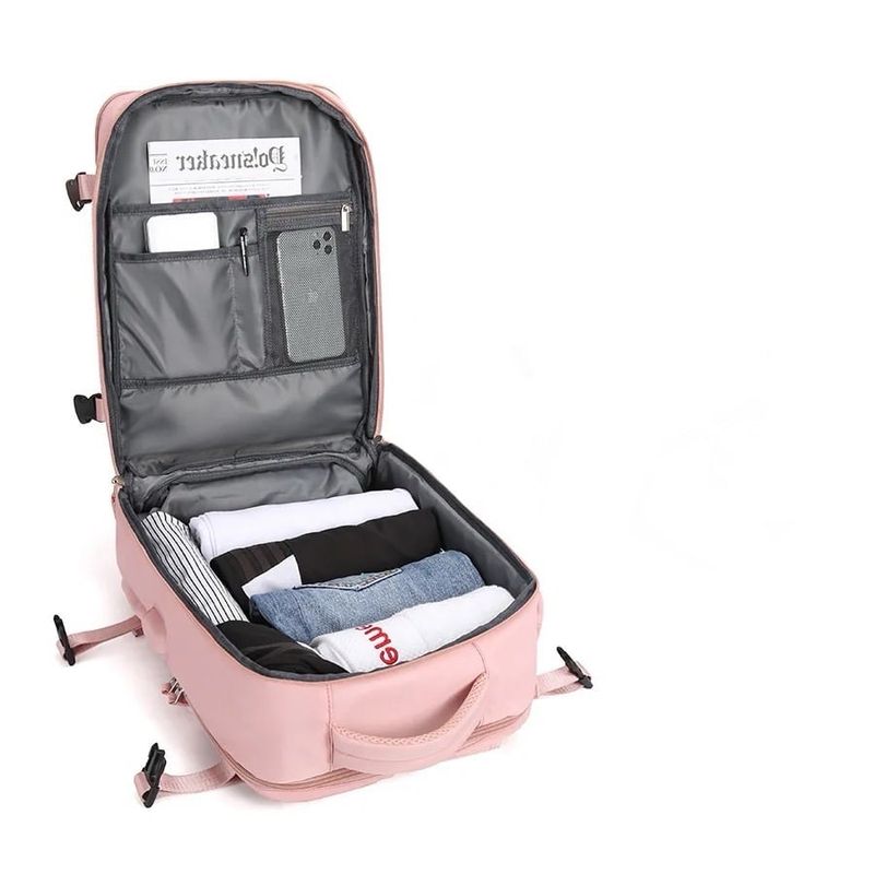 GENERICO - Mochila De Viaje Expandible Usb Impermeable 40l