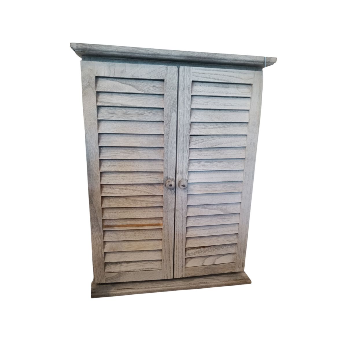 GENERICO - ESPEJO PARED CON POSTIGO DECAPADO GRIS