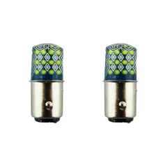 DEZZER - 2x Ampolleta 24 LED Ultra Strobo 12 Volt Blanco Doble Contac