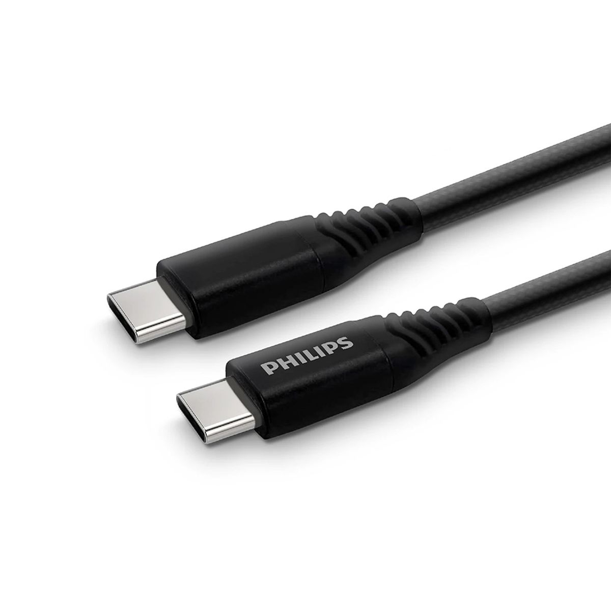 PHILIPS - Cable Trenzado USB-C a USB-C Philips DLC5206C Negro