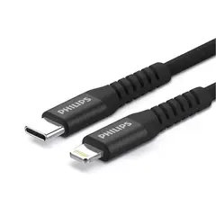 PHILIPS - Cable Trenzado USB-C a Lightning DLC5206L Negro