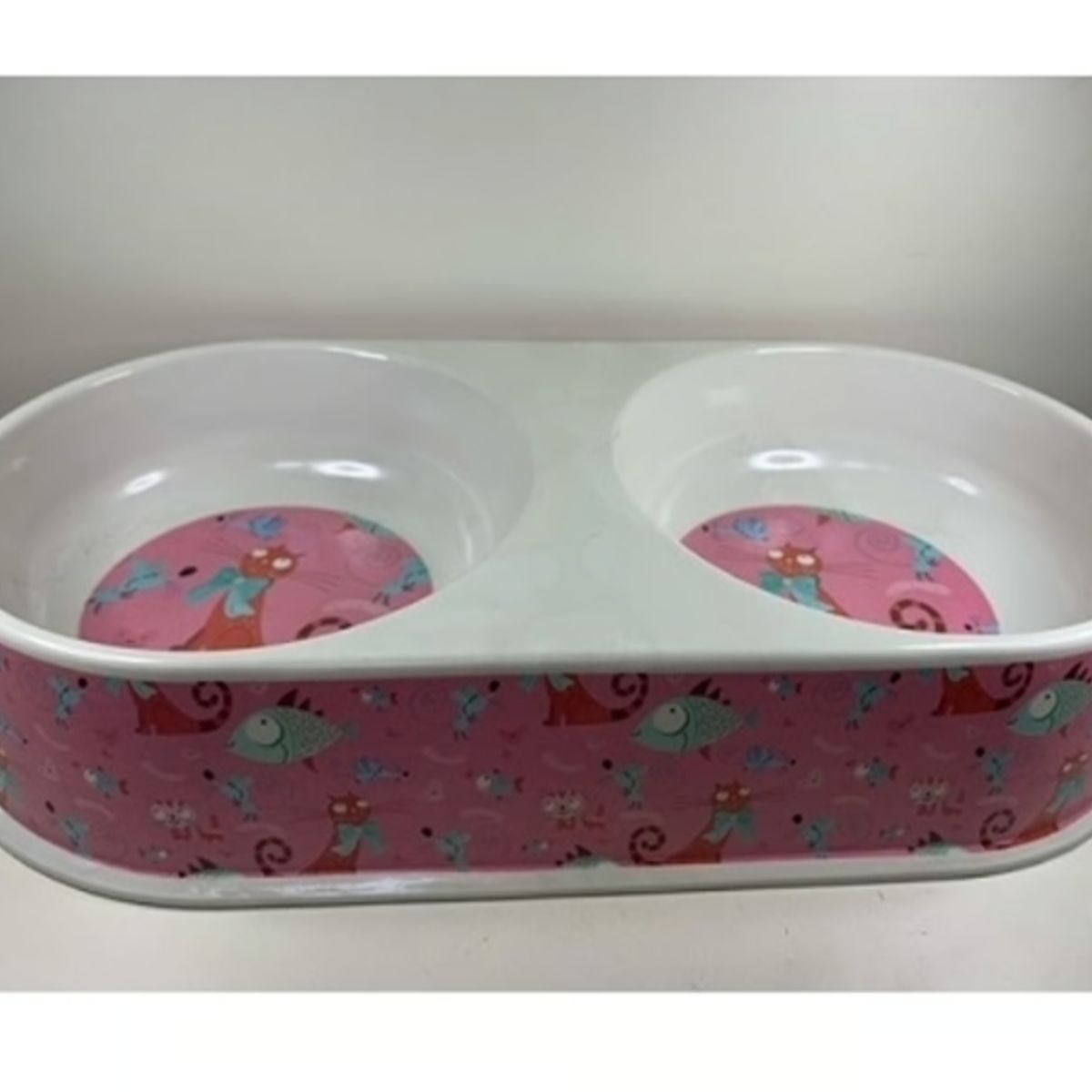 GENERICO - Comedero Doble Para Perros Y Gatos Plastico