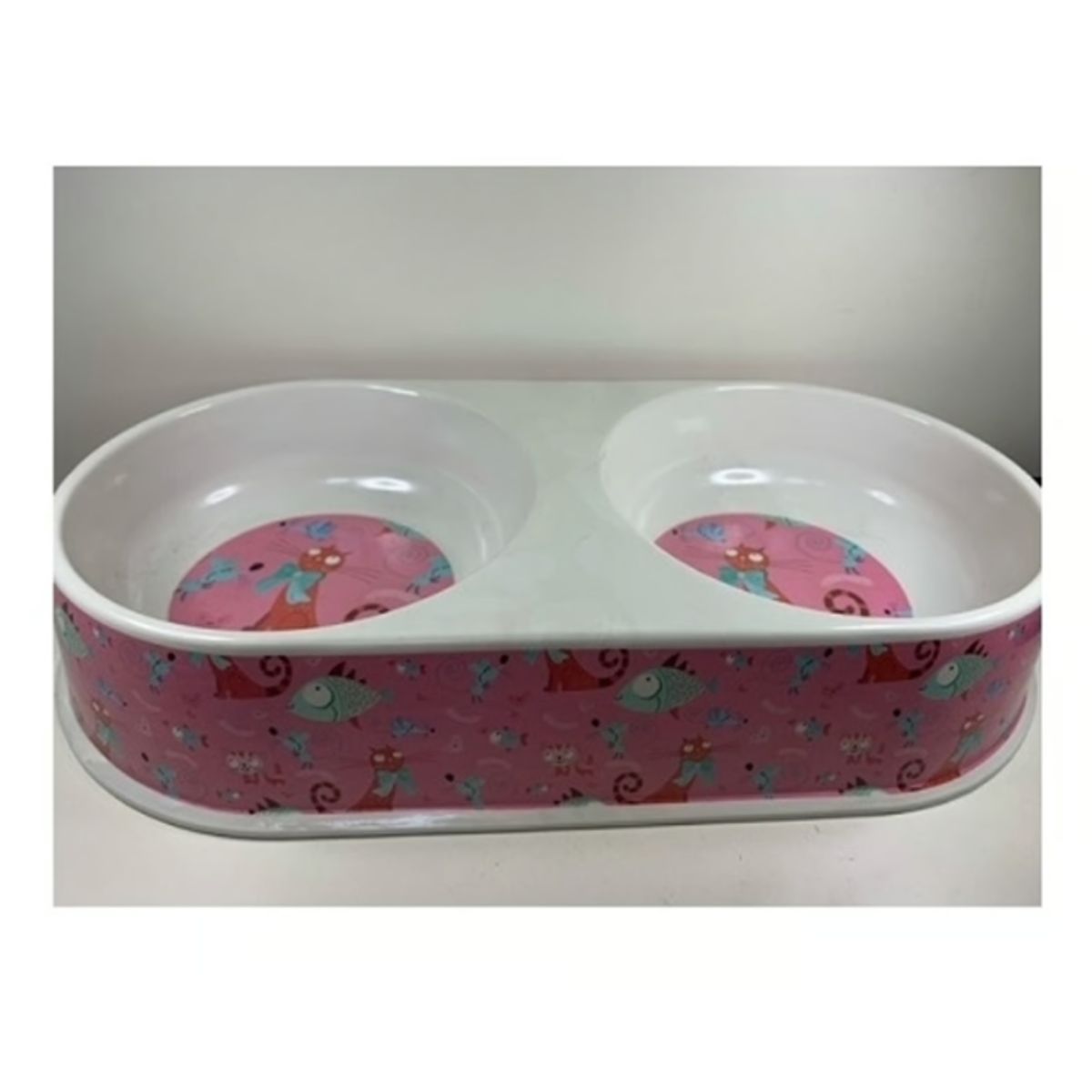 GENERICO - Comedero Doble Para Perros Y Gatos Plastico