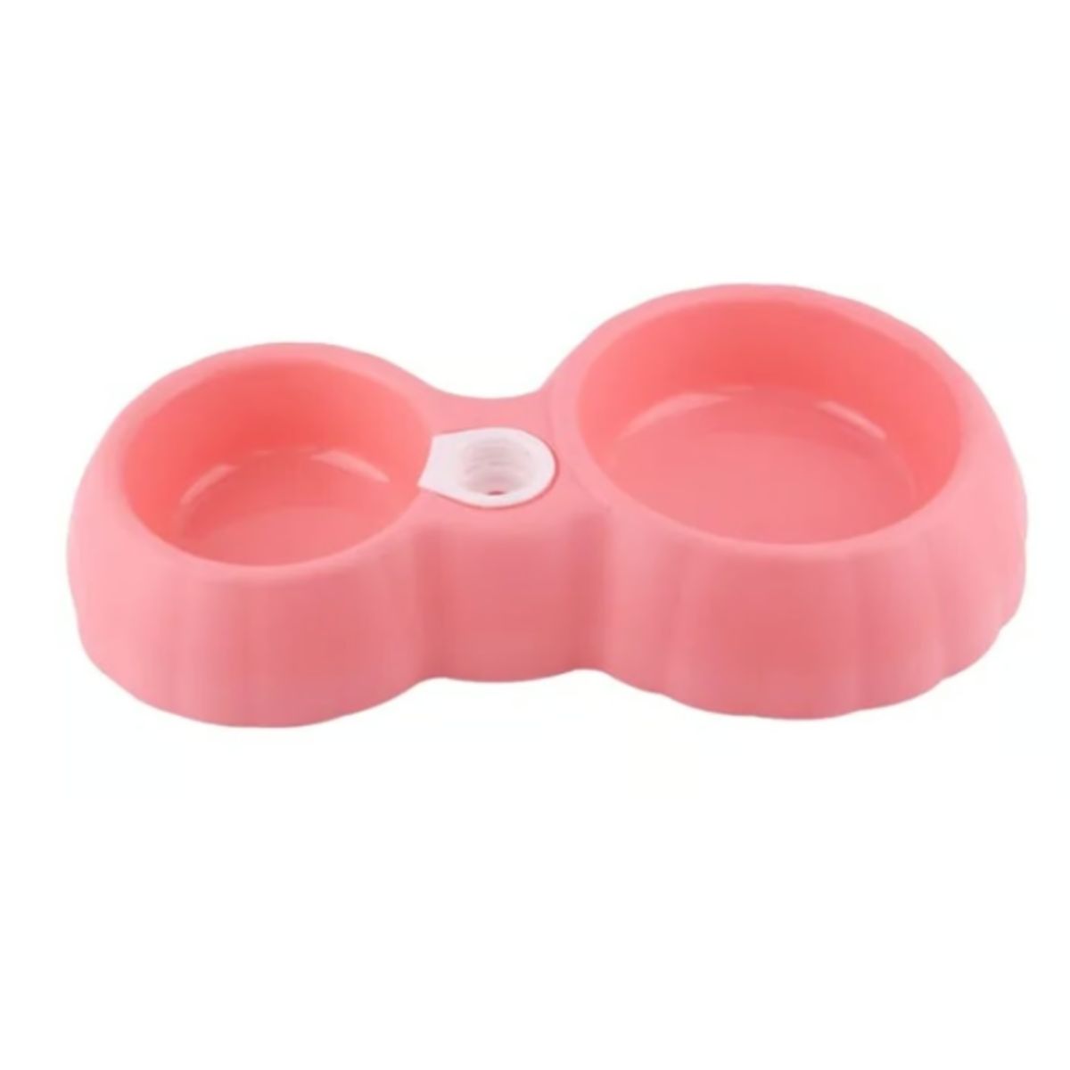 GENERICO - Cuenco Doble Para Perros Y Gatos Rosa Plastico