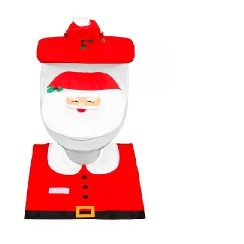 GENERICO - Set De Baño Pascuero 3 Piezas Adorno Navidad Decoracion