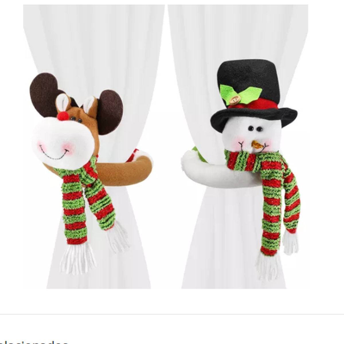 GENERICO - Hebilla De Cortina Decoración Navideña Muñecos De Nieve 2pzs