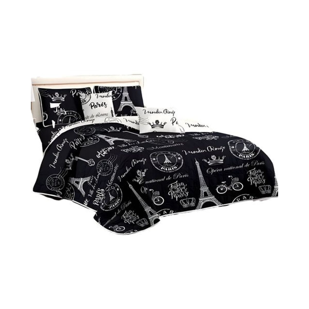 GENERICO - JUEGO DE CUBRECAMA QUILT DELGADO MAS SABANAS KING