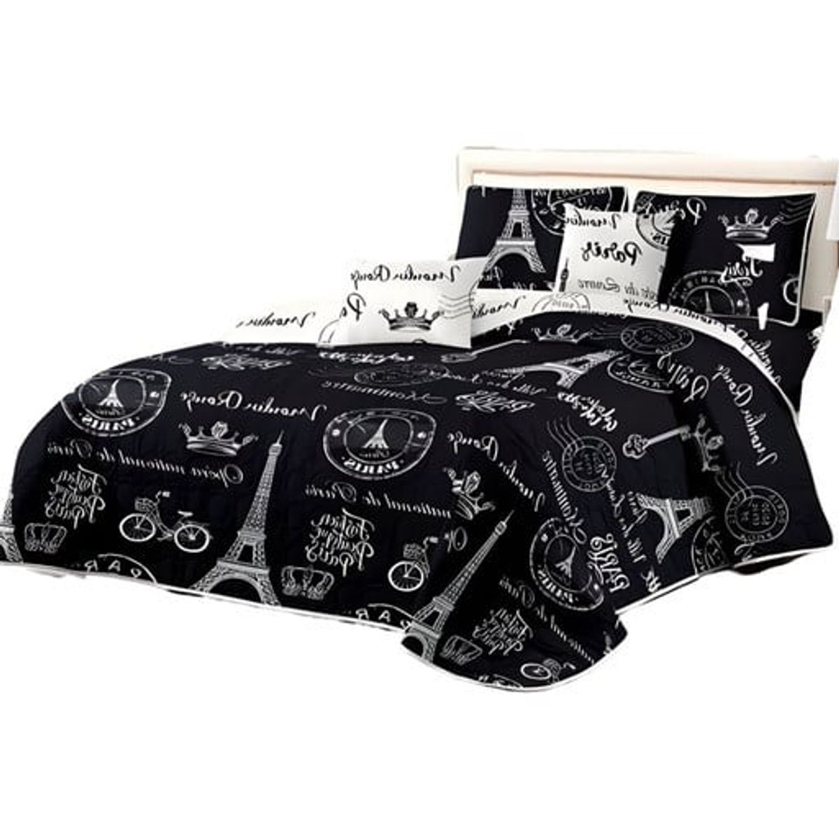 GENERICO - JUEGO DE CUBRECAMA QUILT DELGADO MAS SABANAS KING