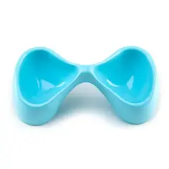 GENERICO - Plato Doble De Plástico Para Mascotas Azul