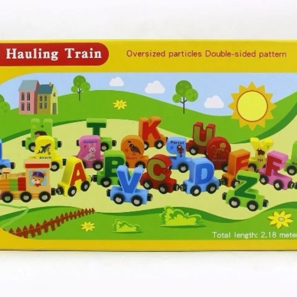 GENERICO - Tren Magnético de Madera con Letras del Abecedario A-Z