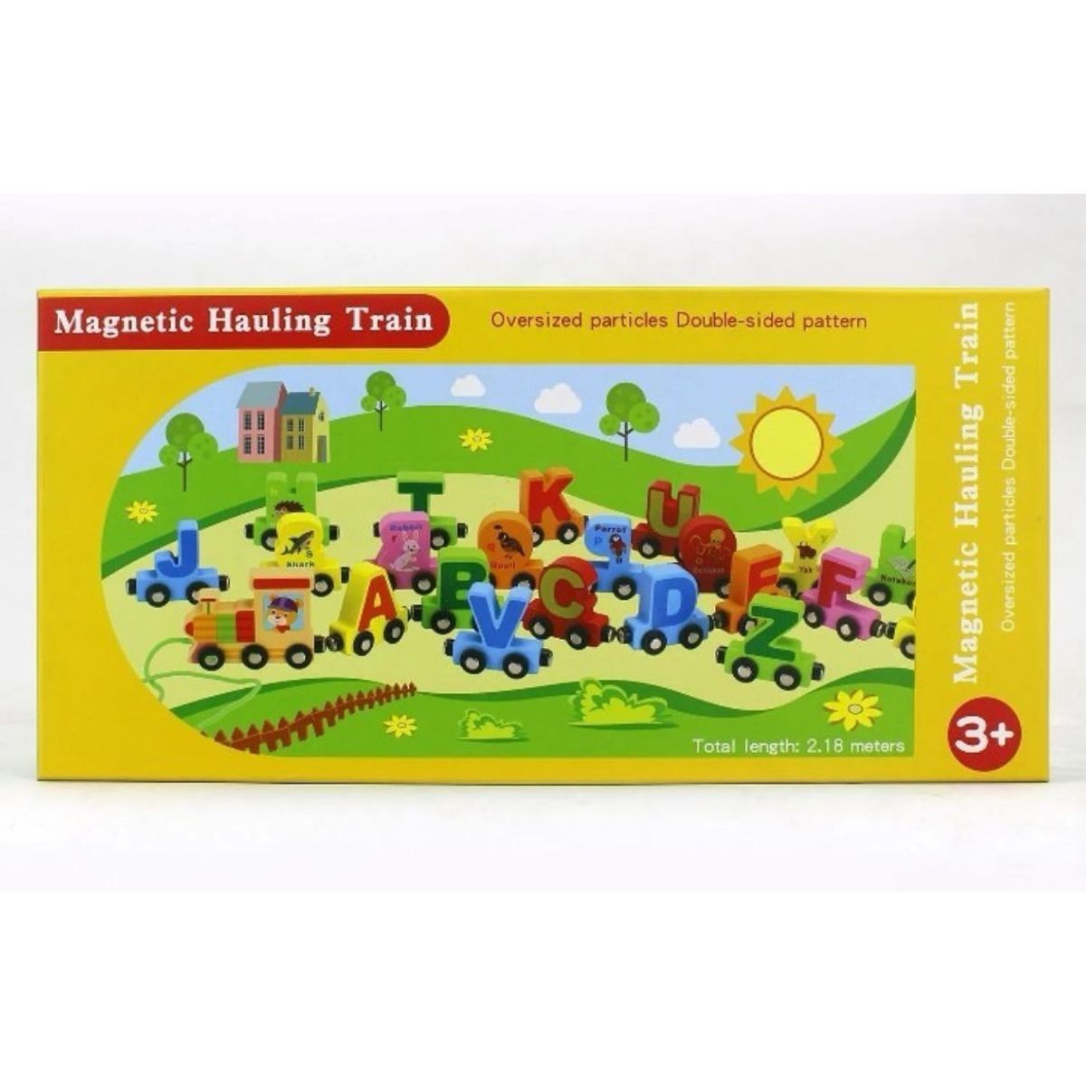 GENERICO - Tren Magnético de Madera con Letras del Abecedario A-Z