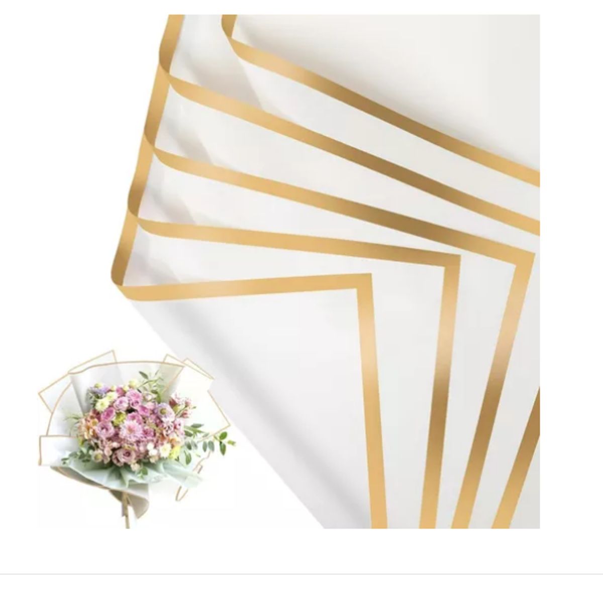 GENERICO - 20 Hojas De Papel Celofán Coreano Ramos Y Arreglos Florales