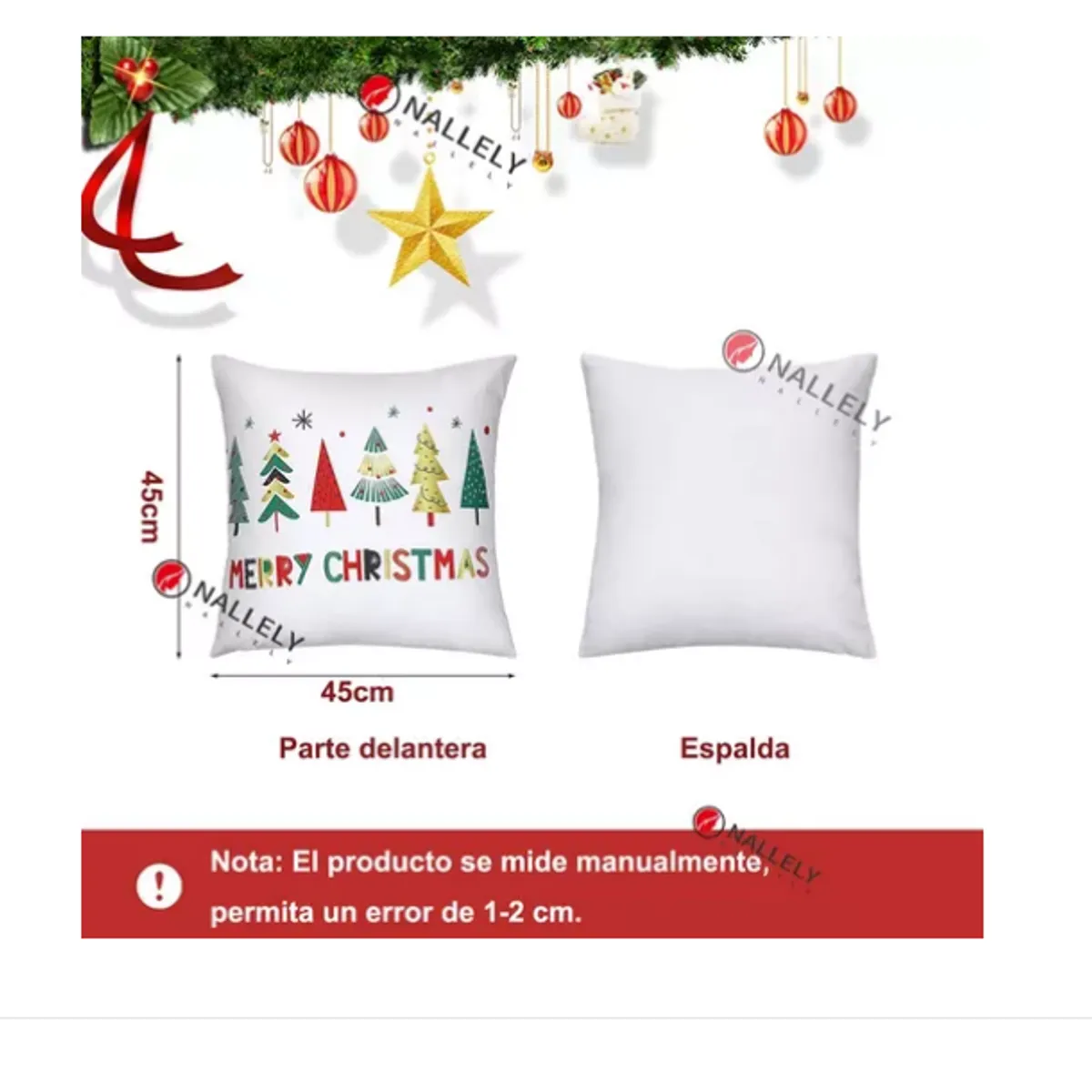 GENERICO - Funda Cojín Decoración Navideña Funda Almohada De 6 Piezas