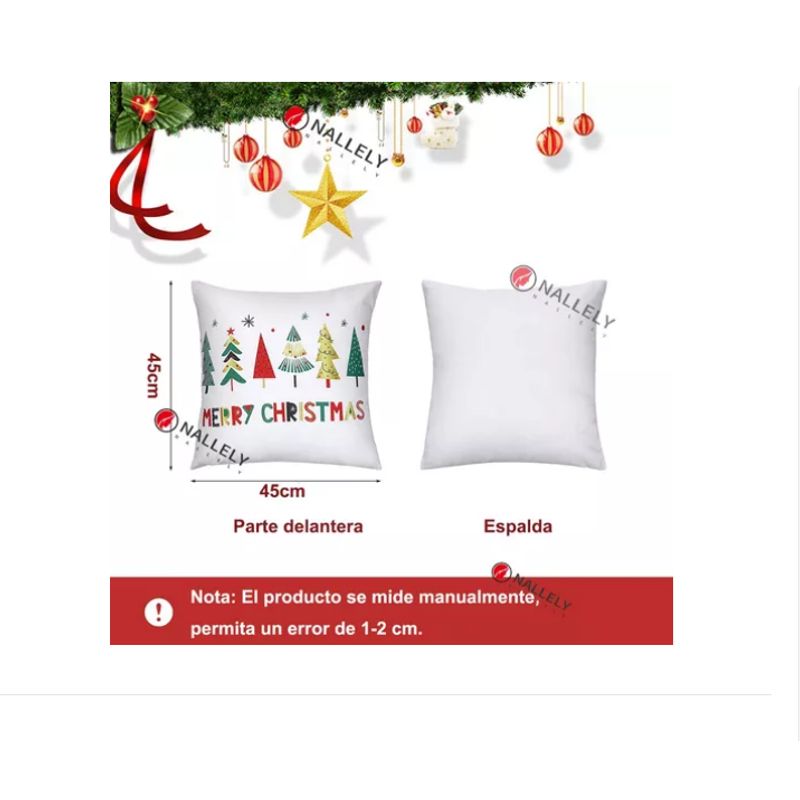 GENERICO - Funda Cojín Decoración Navideña Funda Almohada De 6 Piezas