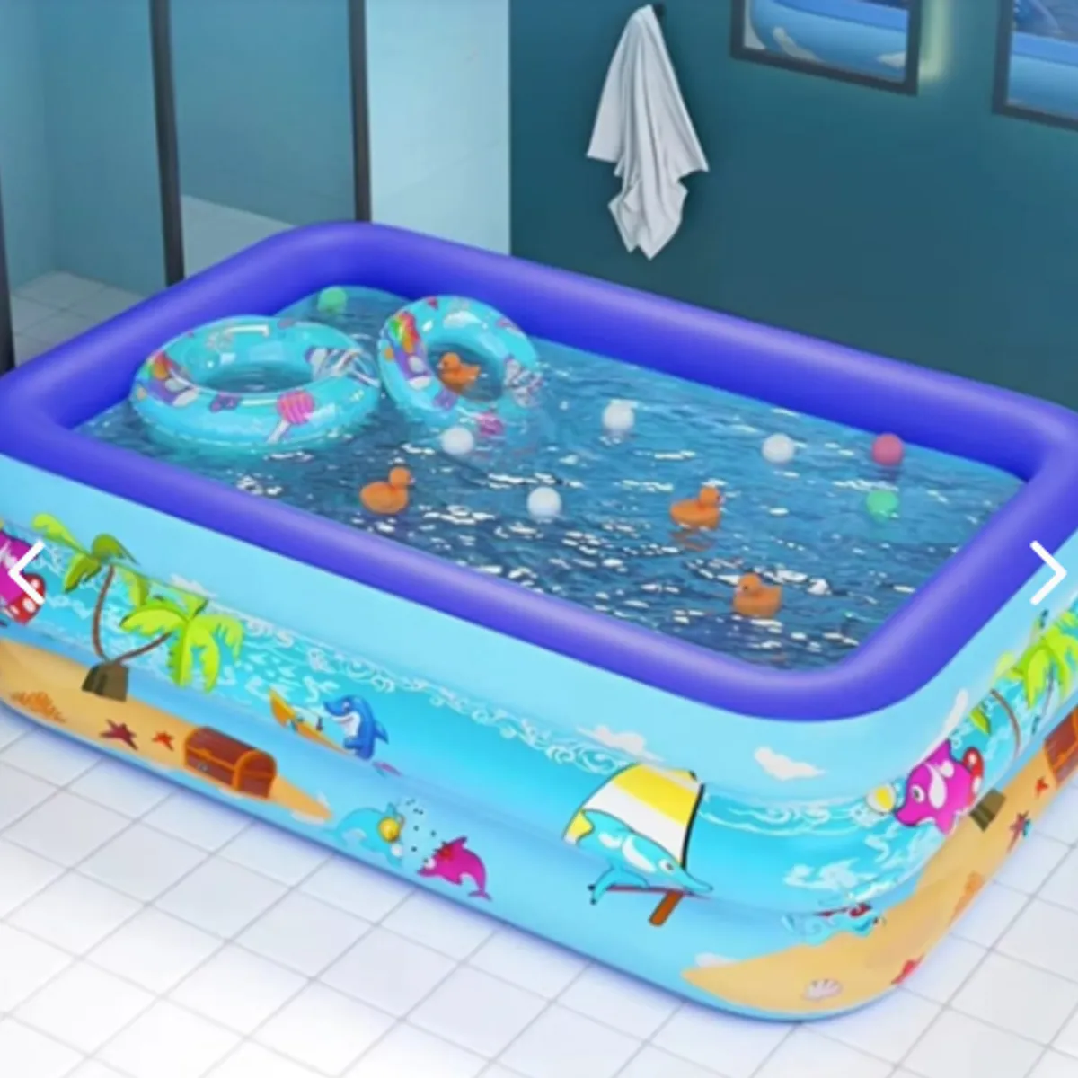 GENERICO - Piscina Inflable Rectanguar Para Ninos