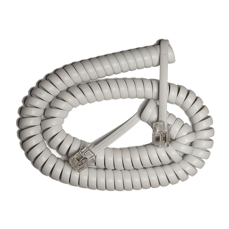 MACROTEL - Cable De Teléfono Retráctil blanco macrotel De 3 Metros