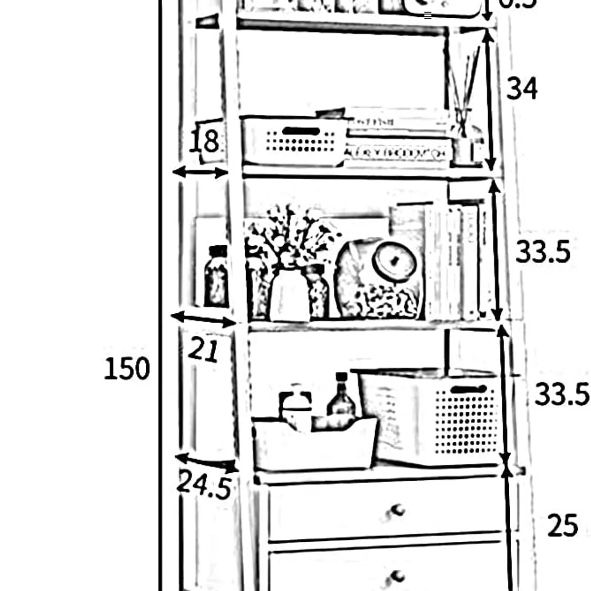 YOMYM - Estante Vitrina Escaleras De Metal Multiusos 4-tier Almacenamiento