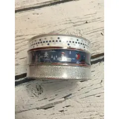 GENERICO - 2 PACK de 3 Cintas de tela para envolver regalos AZUL