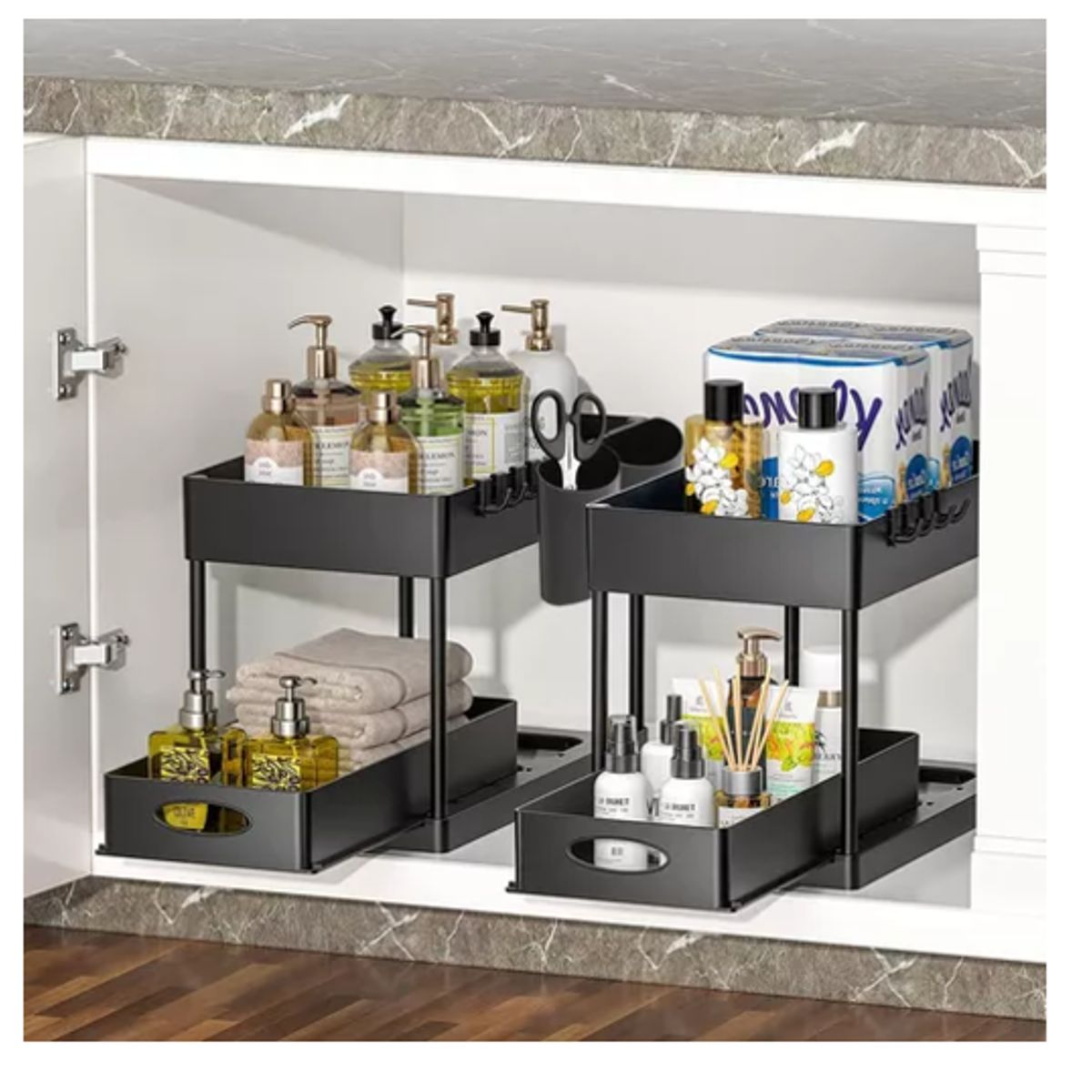 GENERICO - Estante Organizador 2 Niveles Cajones Repisas Baño