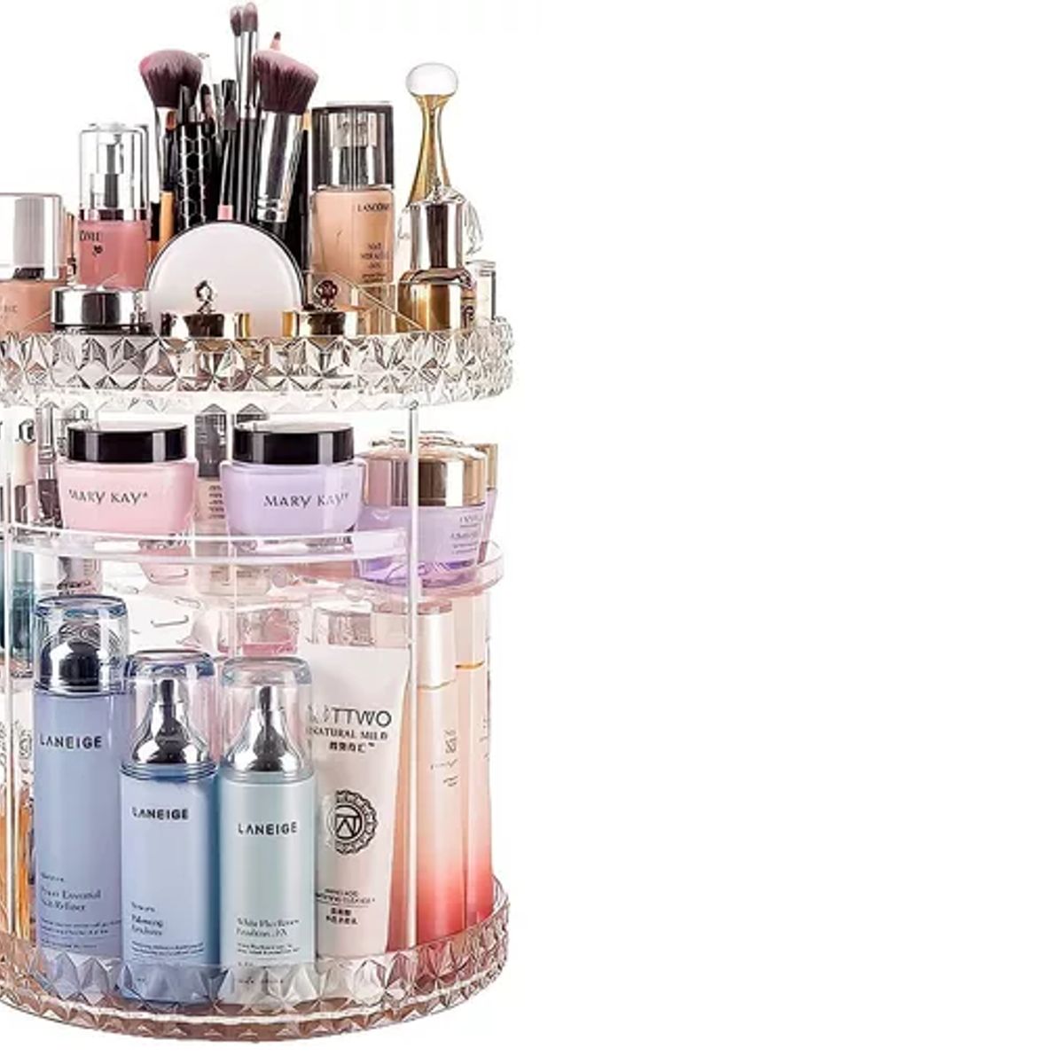 GENERICO - Organizador Acrílico Para Maquillaje Cosmético Giratorio 360