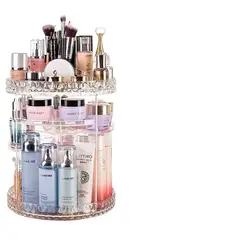 GENERICO - Organizador Acrílico Para Maquillaje Cosmético Giratorio 360