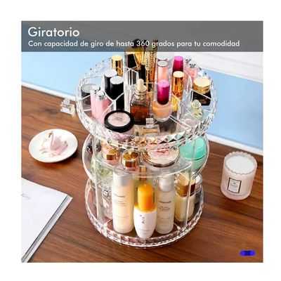 Imagen 2 del producto Organizador Acrílico Para Maquillaje Cosmético Giratorio 360