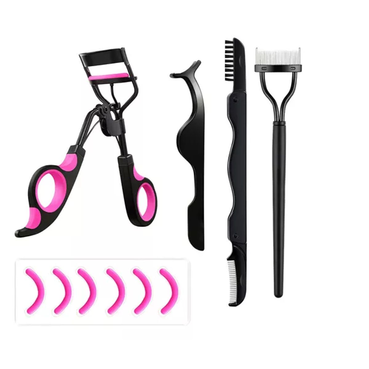 GENERICO - Enchinador Rizador De Pestañas Con Peine De Acero Inoxidable