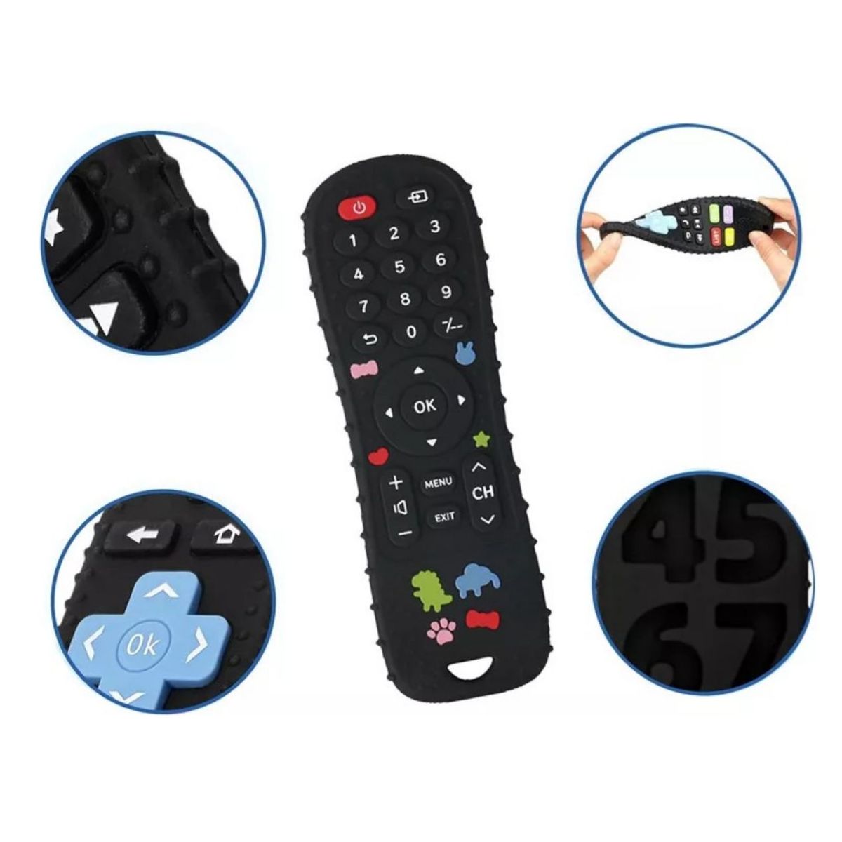 GENERICO - Mordedor Bebé Juguete Sensorial Diseño Control Remoto Dibujo