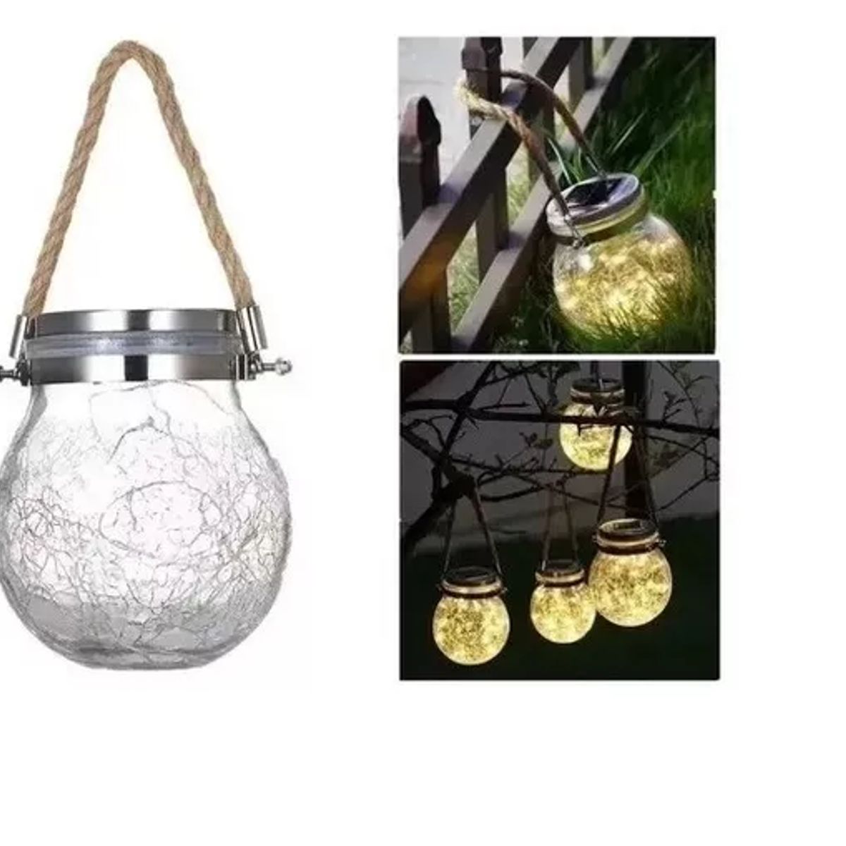 GENERICO - Luces Navidad Lampara Farol Solar Led Jardín X2