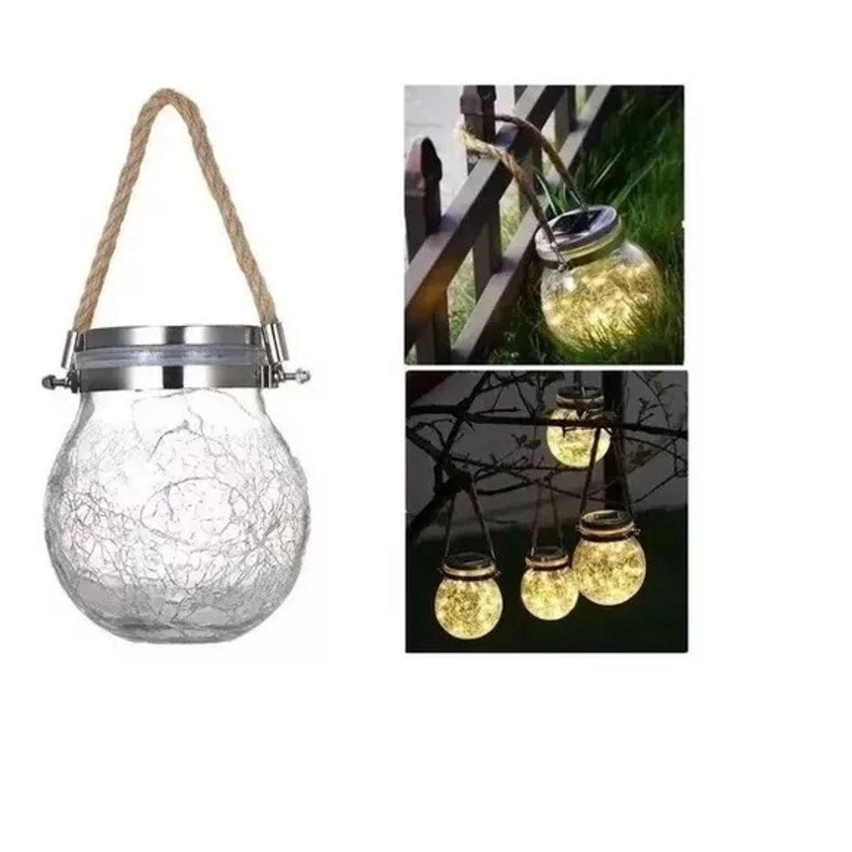 GENERICO - Luces Navidad Lampara Farol Solar Led Jardín X2