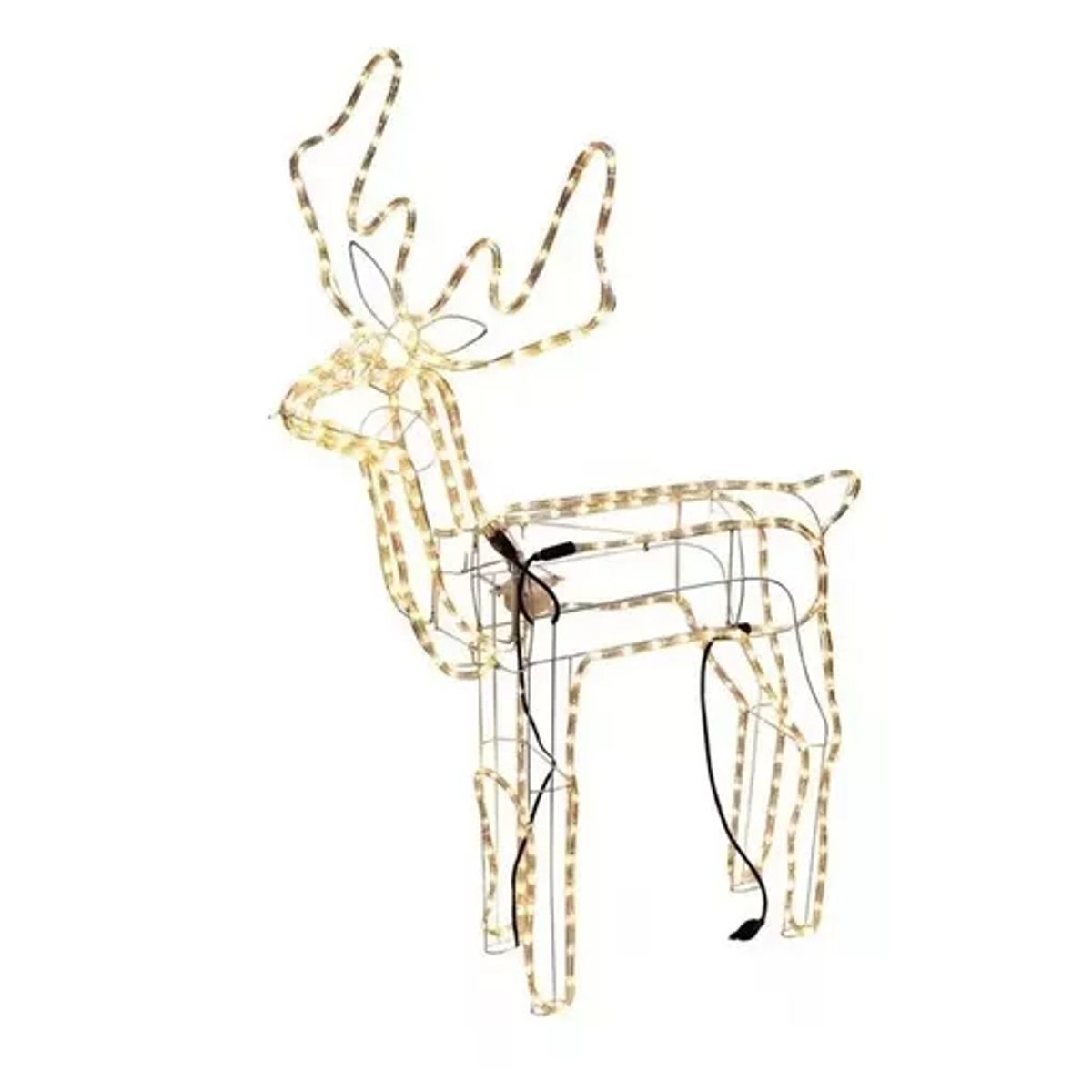GENERICO - Reno Navideño Luz Led Solar Decorativo 90cm Navidad