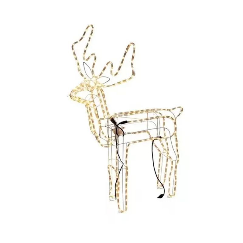 GENERICO - Reno Navideño Luz Led Solar Decorativo 90cm Navidad