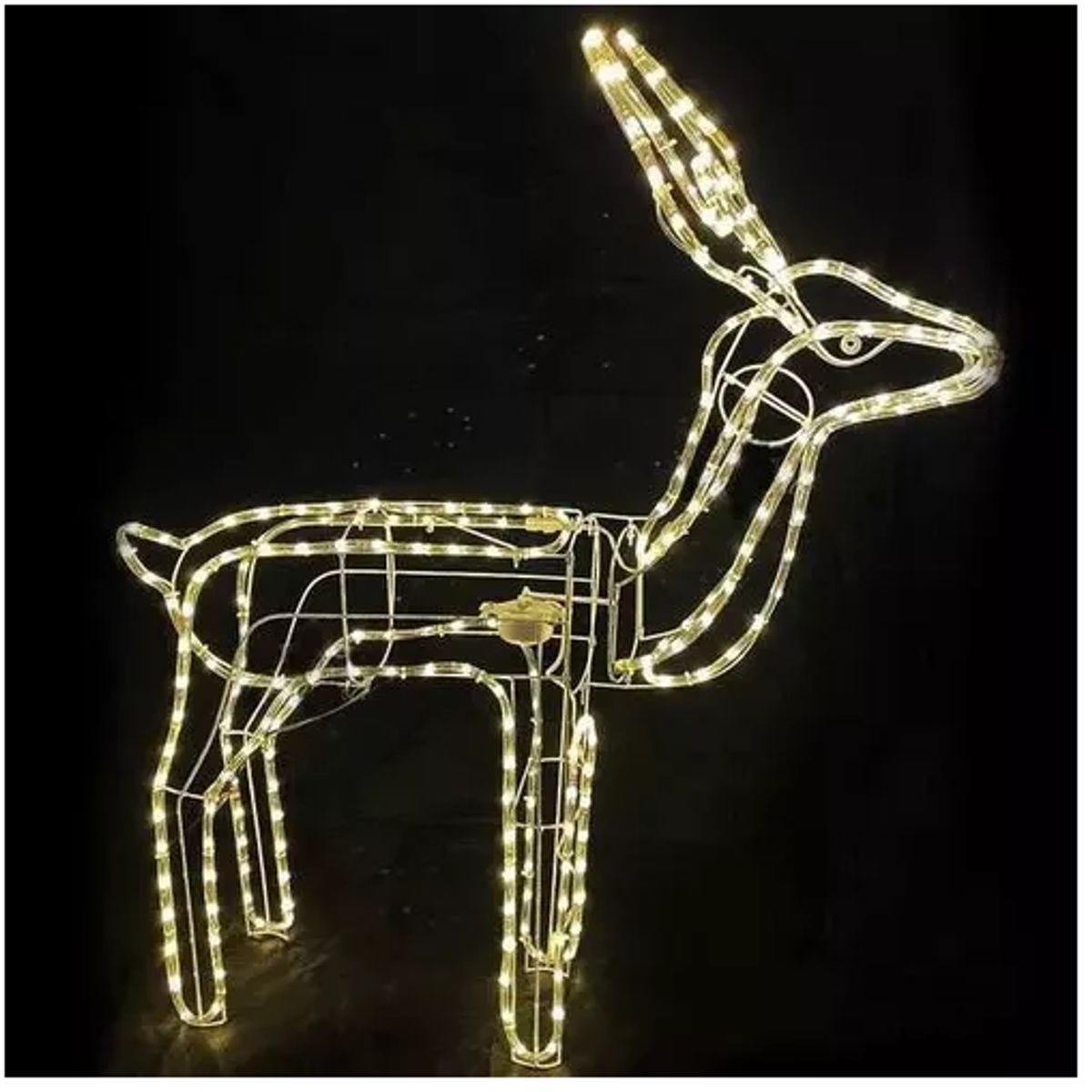 GENERICO - Reno Navideño Luz Led Solar Decorativo 90cm Navidad