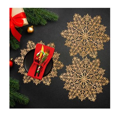 Imagen 2 del producto Set 6 Manteles Individuales De Copo De Nieve Para Navidad