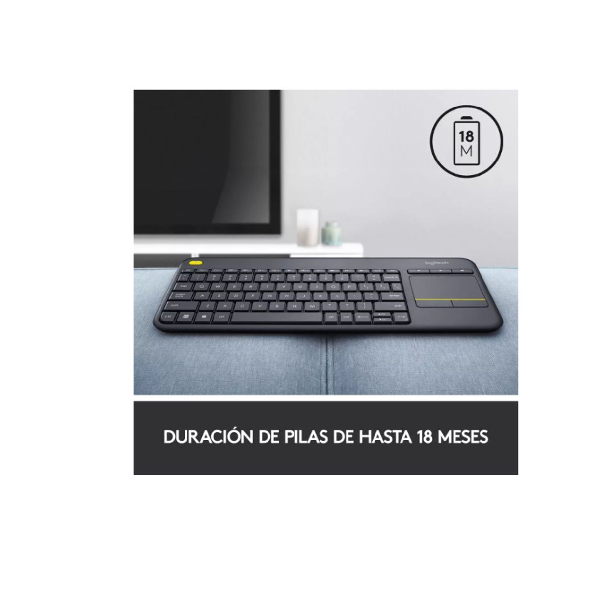 LOGITECH - Teclado Wireless Touch Logitech K400 Plus Tv