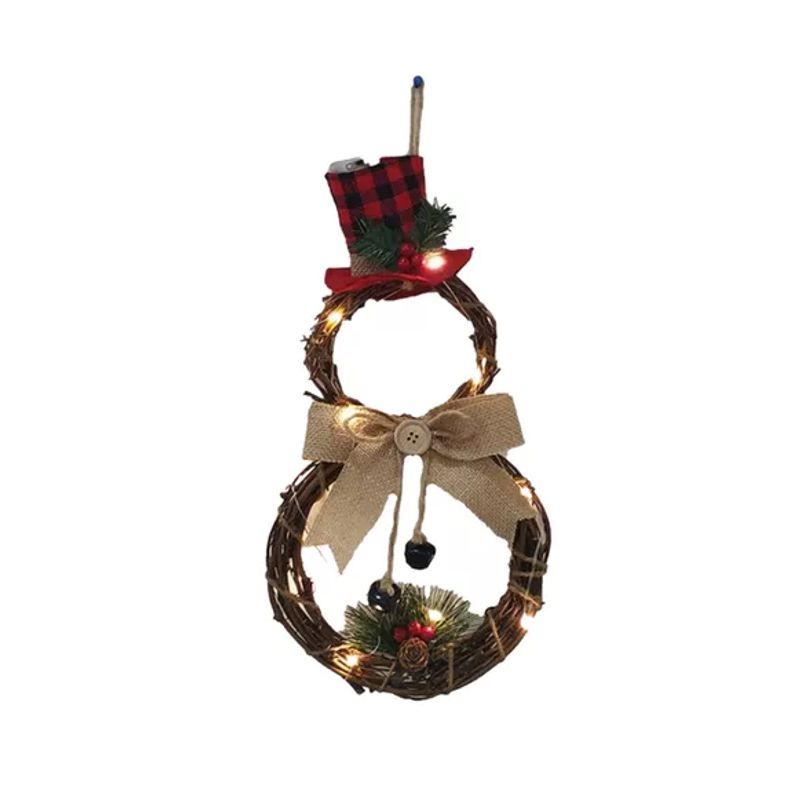 GENERICO - Colgante Puerta Navidad Ramitas Con Luces