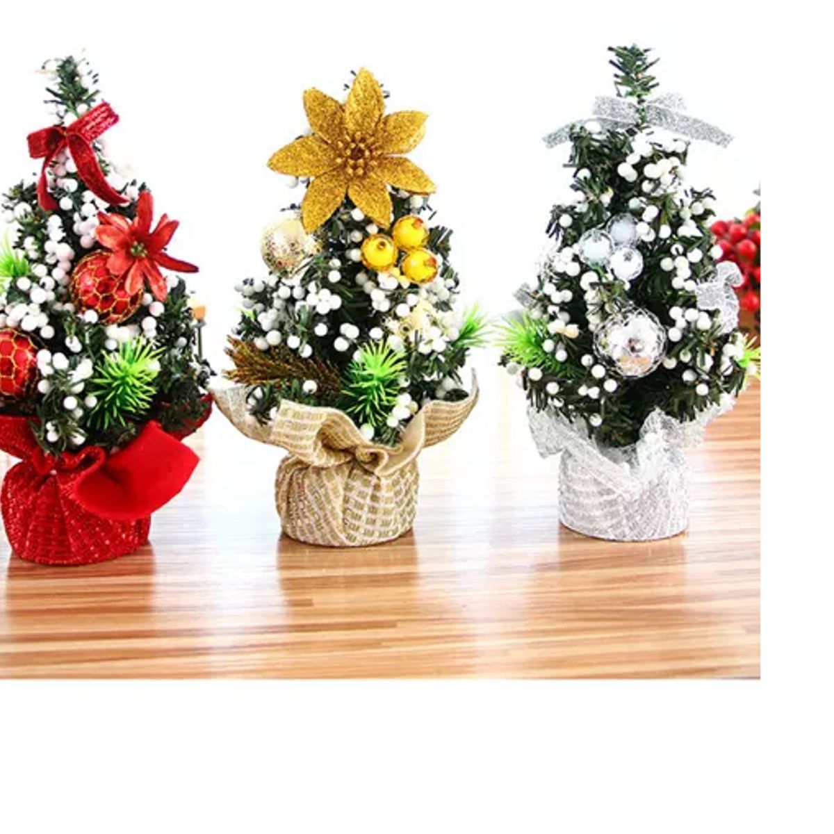 GENERICO - Pack 3 Arbolitos De Navidad Mini