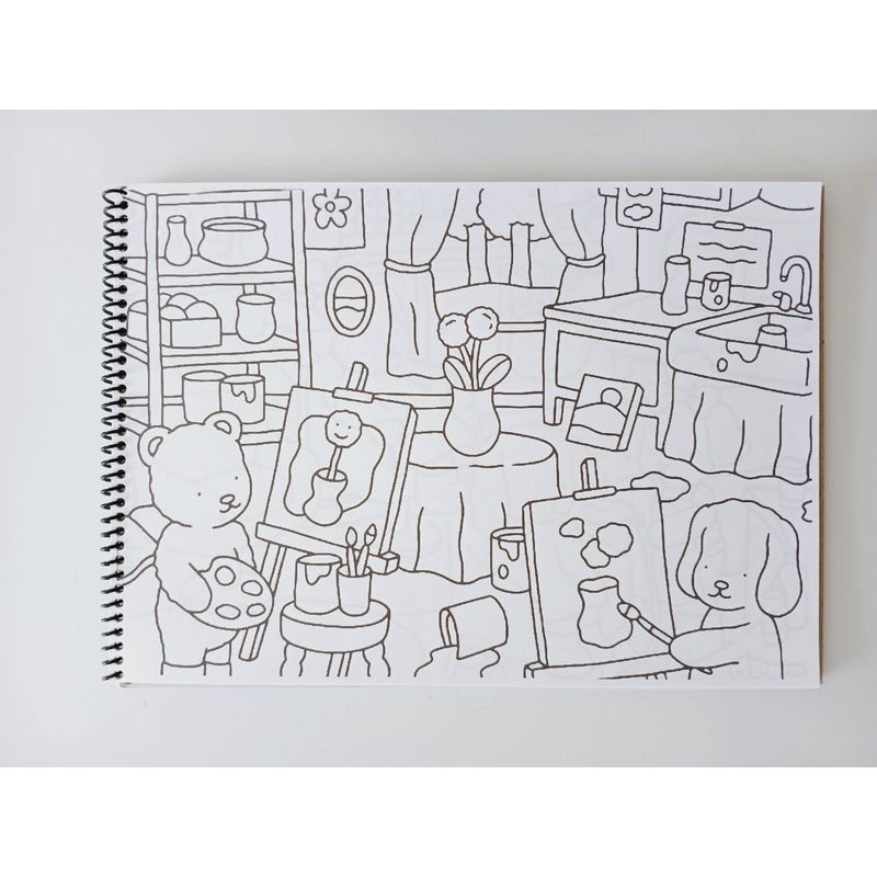 GENERICO - Libro para colorear cosas super tiernas con bobbie goods