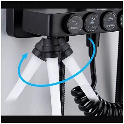 Imagen 2 del producto Hermosa Columna De Ducha Circular Negra Mate 4 Funciones